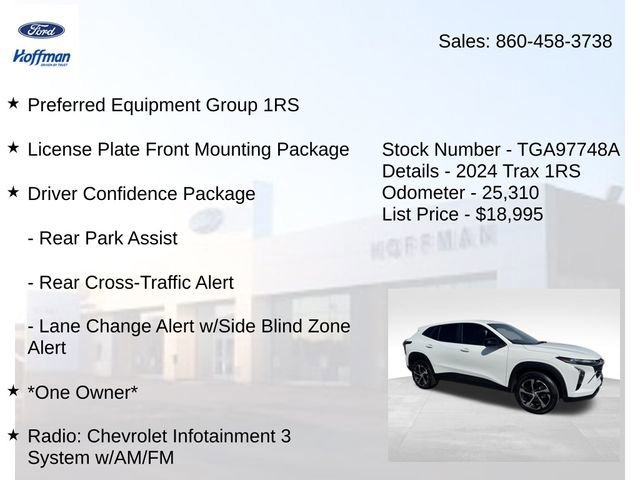 Used 2024 Chevrolet Trax RS w/ Driver Confidence Package FWD image 9
