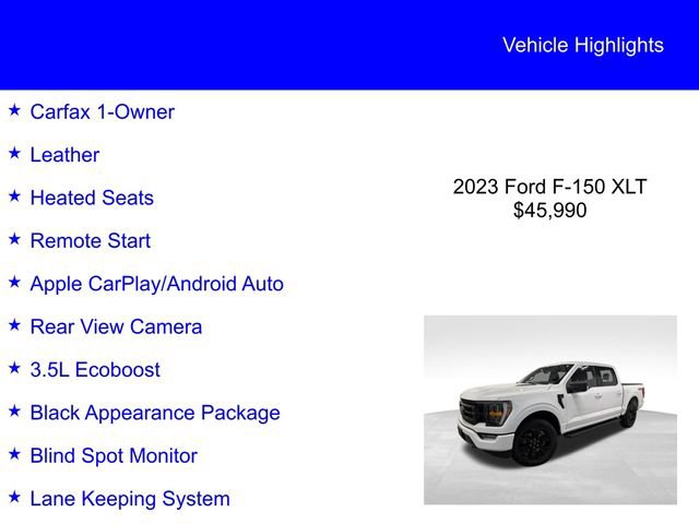 Certified 2023 Ford F150 XLT w/ Equipment Group 302A High AWD/4WD image 3