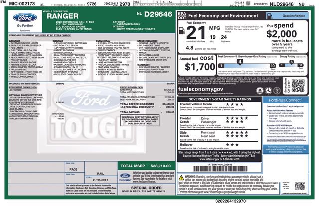 Certified 2022 Ford Ranger XLT w/ FX4 Off-Road Package AWD/4WD image 27