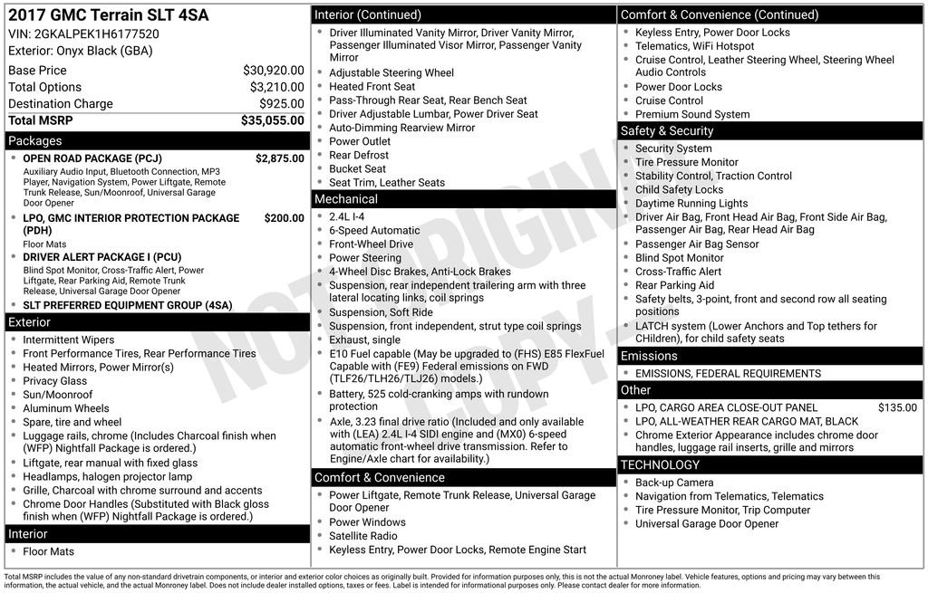 Used 2017 GMC Terrain SLT w/ Open Road Package image 27