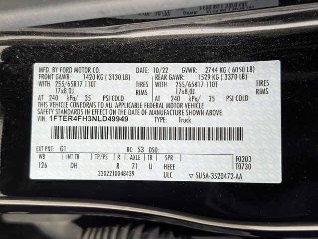 Certified 2022 Ford Ranger Lariat w/ Equipment Group 501A High AWD/4WD image 24