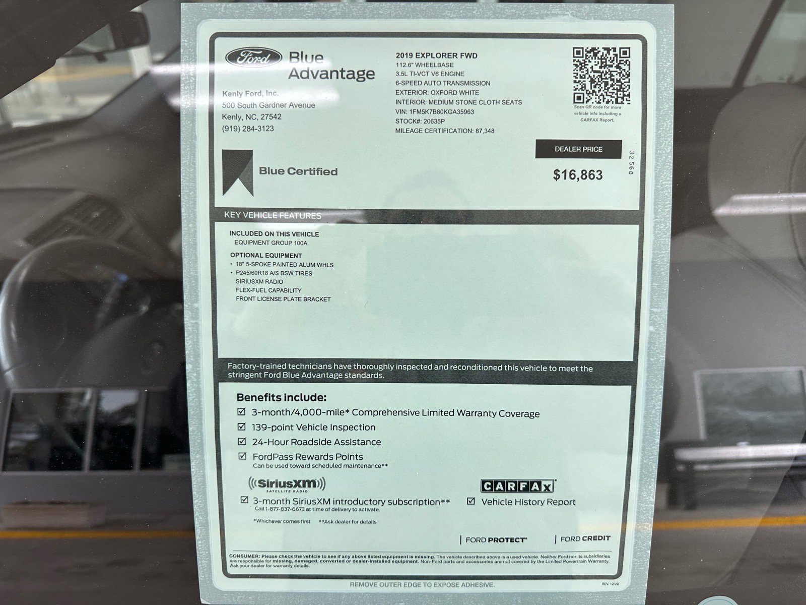 Certified 2019 Ford Explorer FWD image 11