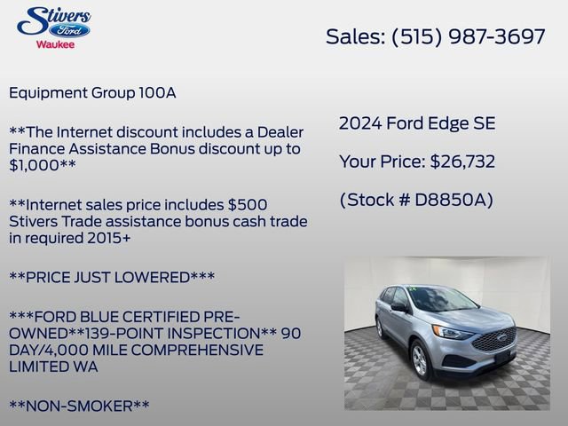 Certified 2024 Ford Edge SE image 11