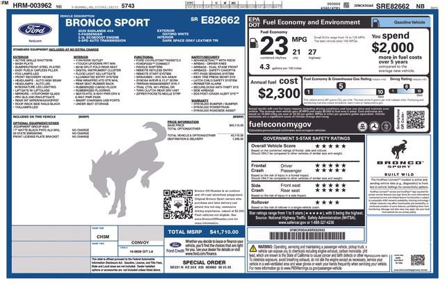 Certified 2025 Ford Bronco Sport Badlands image 9