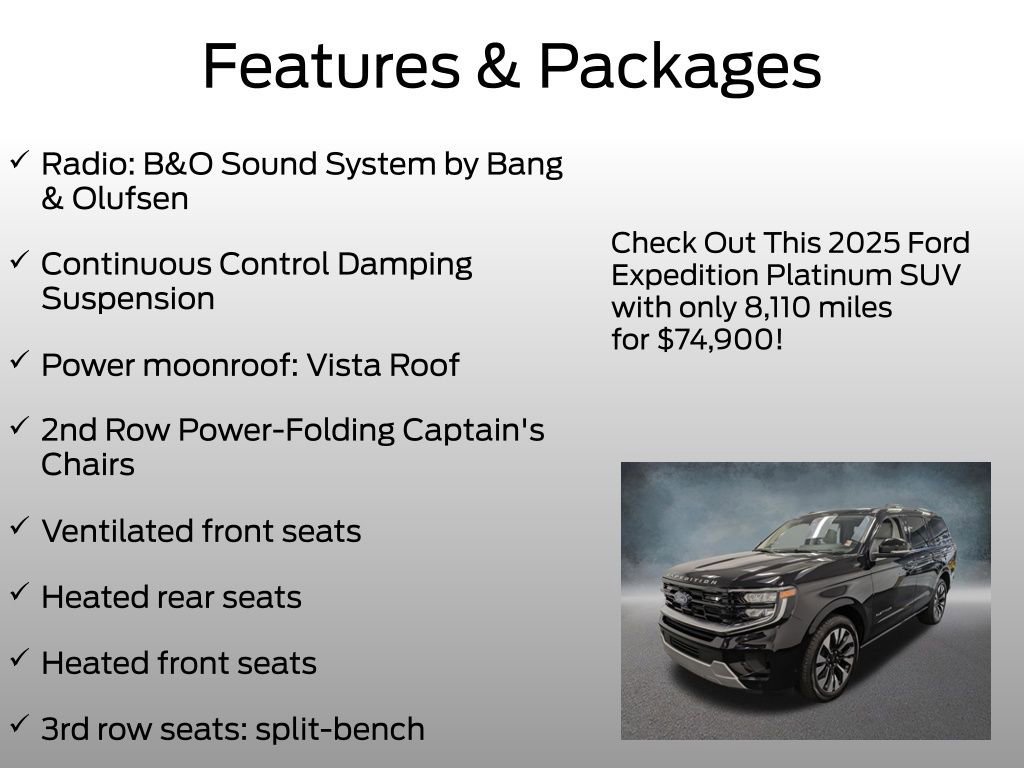 Certified 2025 Ford Expedition Platinum w/ Driver's Package image 8