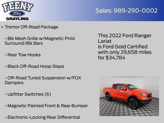 Certified 2022 Ford Ranger Lariat w/ Tremor Off-Road Package image 24