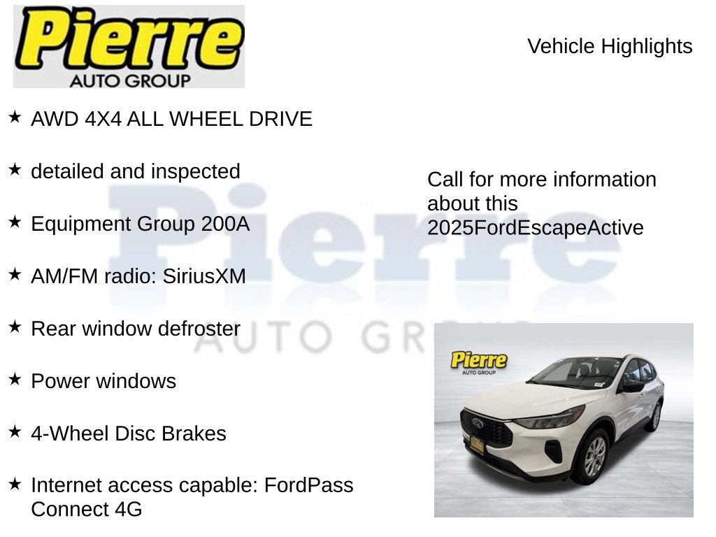 Certified 2025 Ford Escape Active AWD/4WD image 7