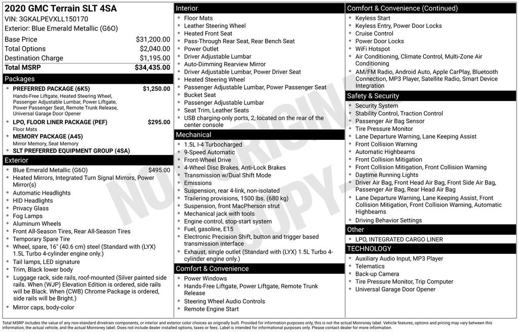 Used 2020 GMC Terrain SLT w/ Preferred Package image 5