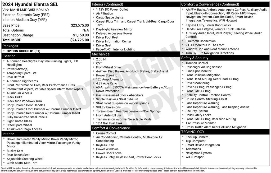Used 2024 Hyundai Elantra SEL image 14