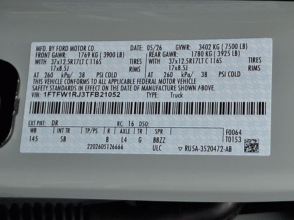 Certified 2026 Ford F150 Raptor w/ Equipment Group 803A Raptor R AWD/4WD image 29