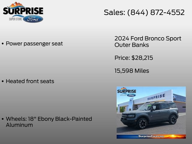 Certified 2024 Ford Bronco Sport Outer Banks w/ Tech Package AWD/4WD image 26