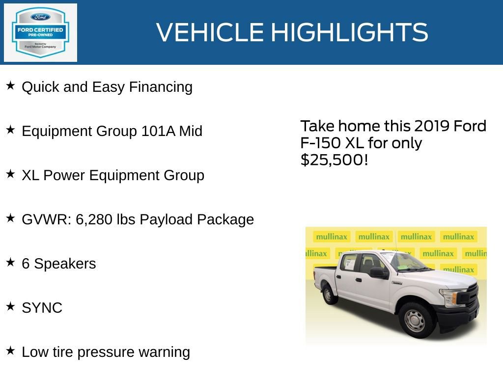 Certified 2019 Ford F150 XL w/ Equipment Group 101A Mid image 24
