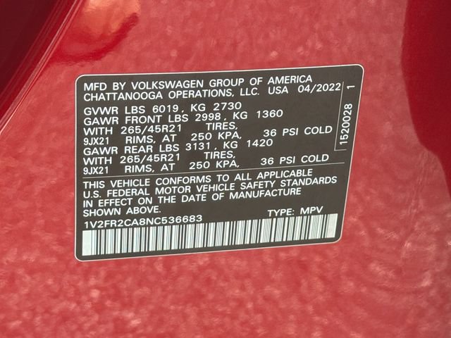 Used 2022 Volkswagen Atlas SEL Premium AWD/4WD image 36