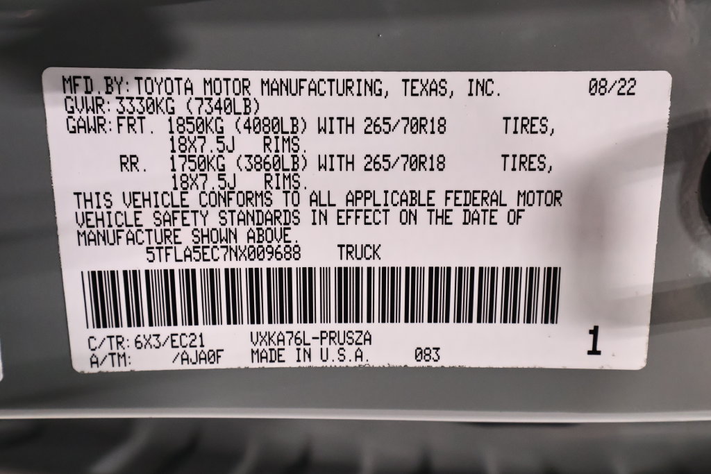 Used 2022 Toyota Tundra SR5 w/ TRD Off-Road Premium Package AWD/4WD image 50