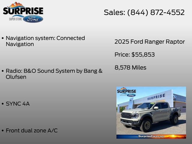 Certified 2025 Ford Ranger Raptor AWD/4WD image 13