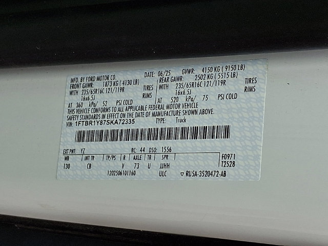 Certified 2025 Ford Transit 250 Low Roof w/ Exterior Upgrade Package RWD image 28