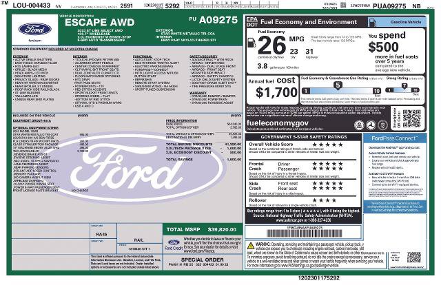 Certified 2023 Ford Escape ST-Line Select w/ Tech Pack #2 AWD/4WD image 3