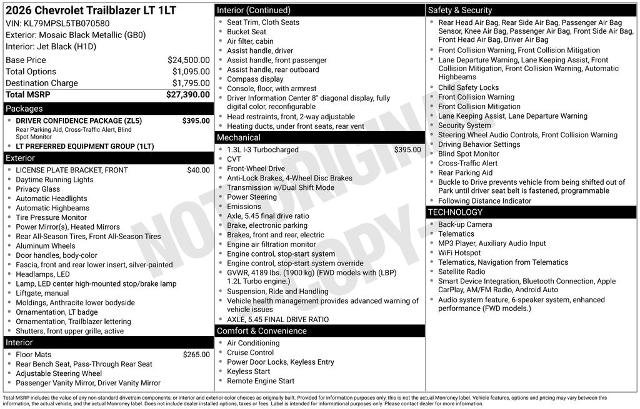Used 2026 Chevrolet TrailBlazer LT w/ Driver Confidence Package FWD image 5