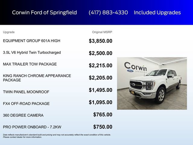 Certified 2023 Ford F150 King Ranch w/ Equipment Group 601A High AWD/4WD image 5