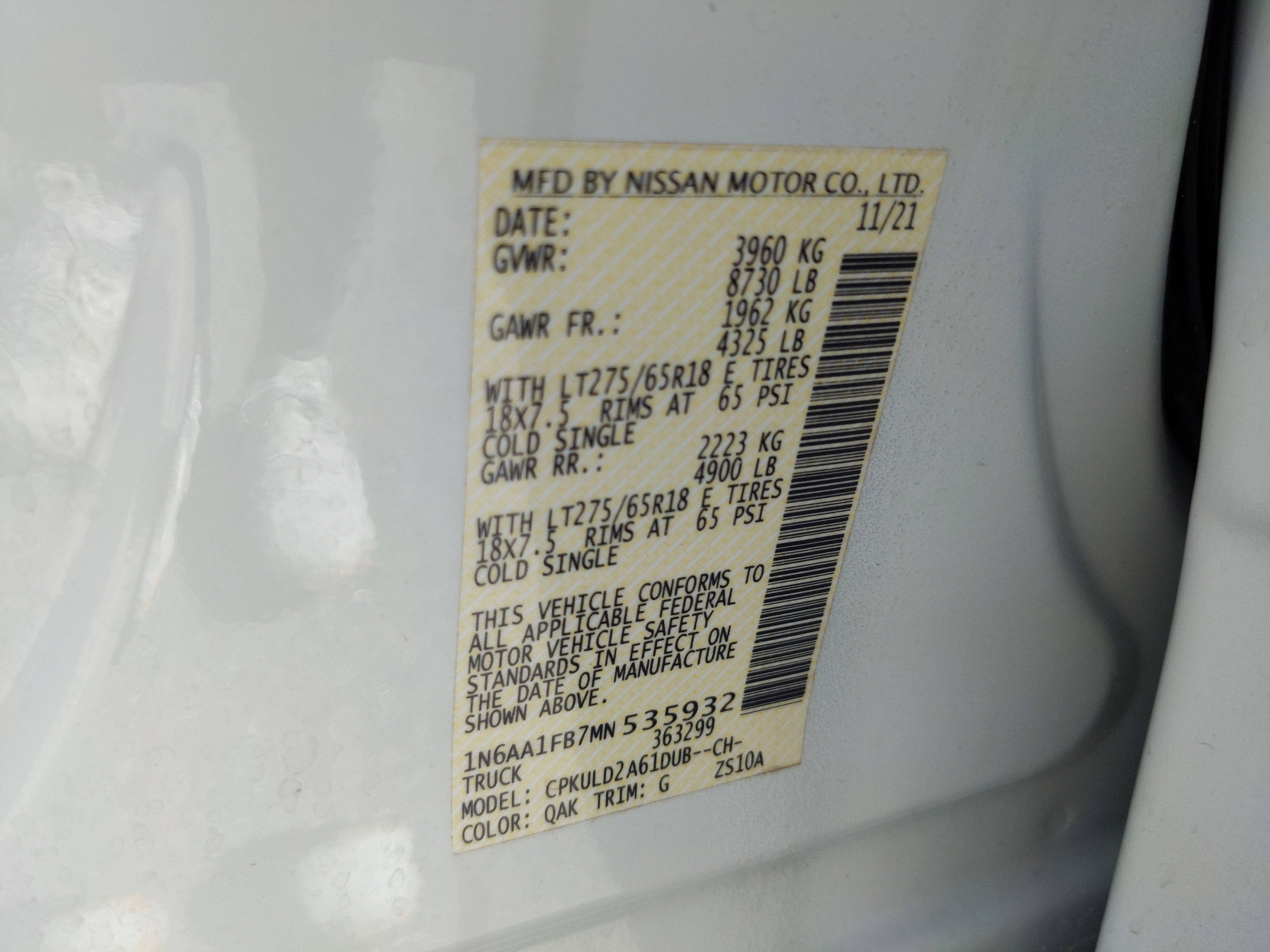 Used 2021 Nissan Titan PRO-4X w/ Pro-4x Convenience Package image 34