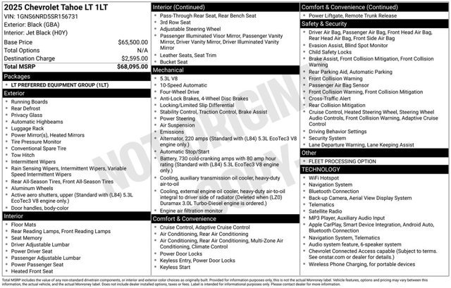 Used 2025 Chevrolet Tahoe LT AWD/4WD image 9