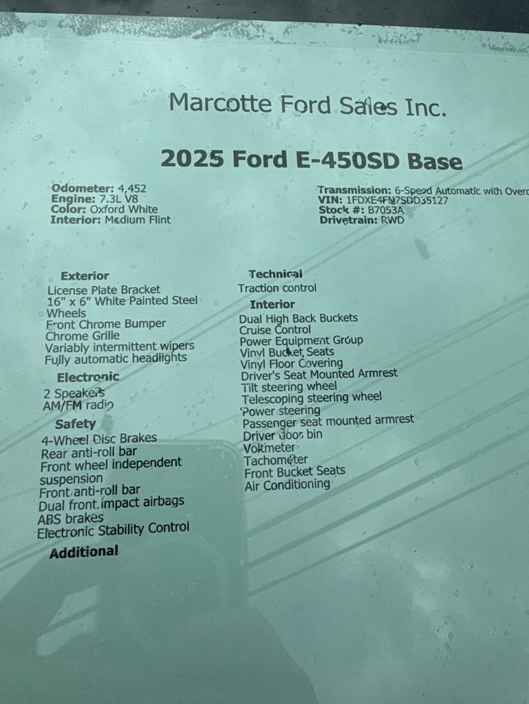 Certified 2025 Ford E-450 and Econoline 450 Super Duty w/ Power Equipment Group RWD image 34