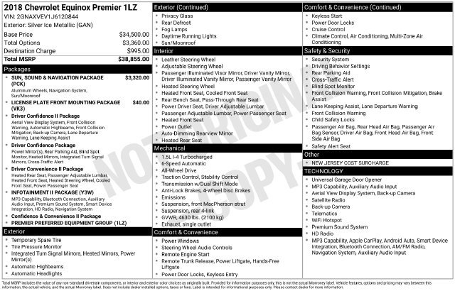 Used 2018 Chevrolet Equinox Premier AWD/4WD image 10
