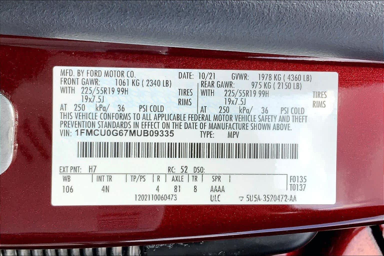 Certified 2021 Ford Escape SE w/ SE Sport Appearance Package FWD image 35