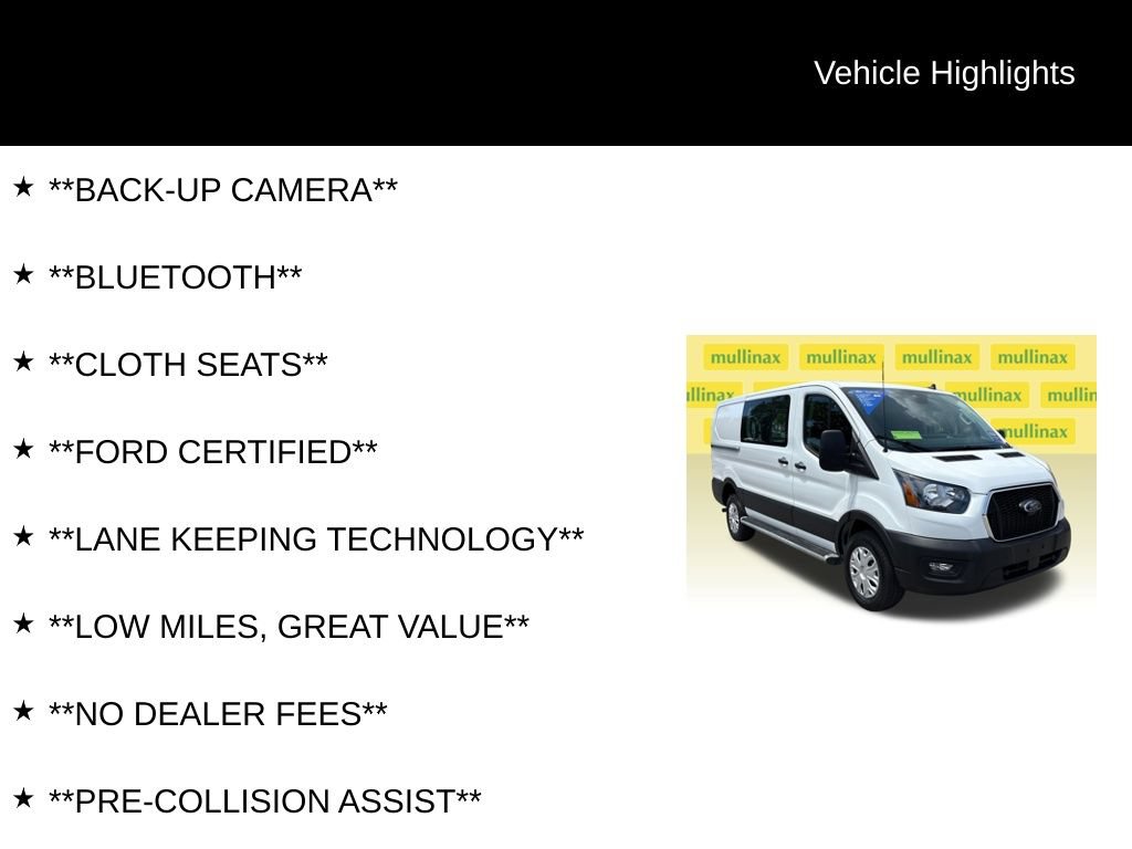 Certified 2025 Ford Transit 250 Low Roof w/ Exterior Upgrade Package RWD image 13