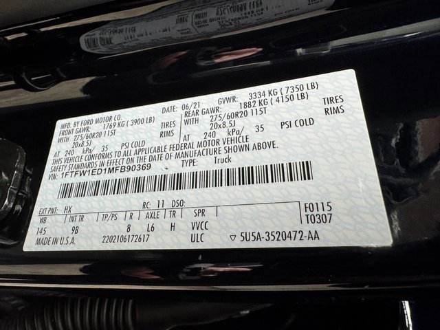 Certified 2021 Ford F150 Platinum w/ Equipment Group 701A High image 31