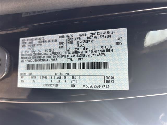 Certified 2022 Ford Escape SEL w/ SEL Stealth AWD Package image 21