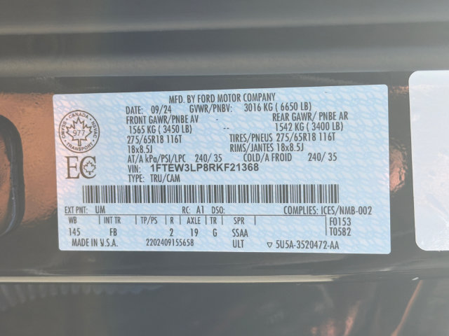 Certified 2024 Ford F150 XLT w/ XLT Black Appearance Package AWD/4WD image 35