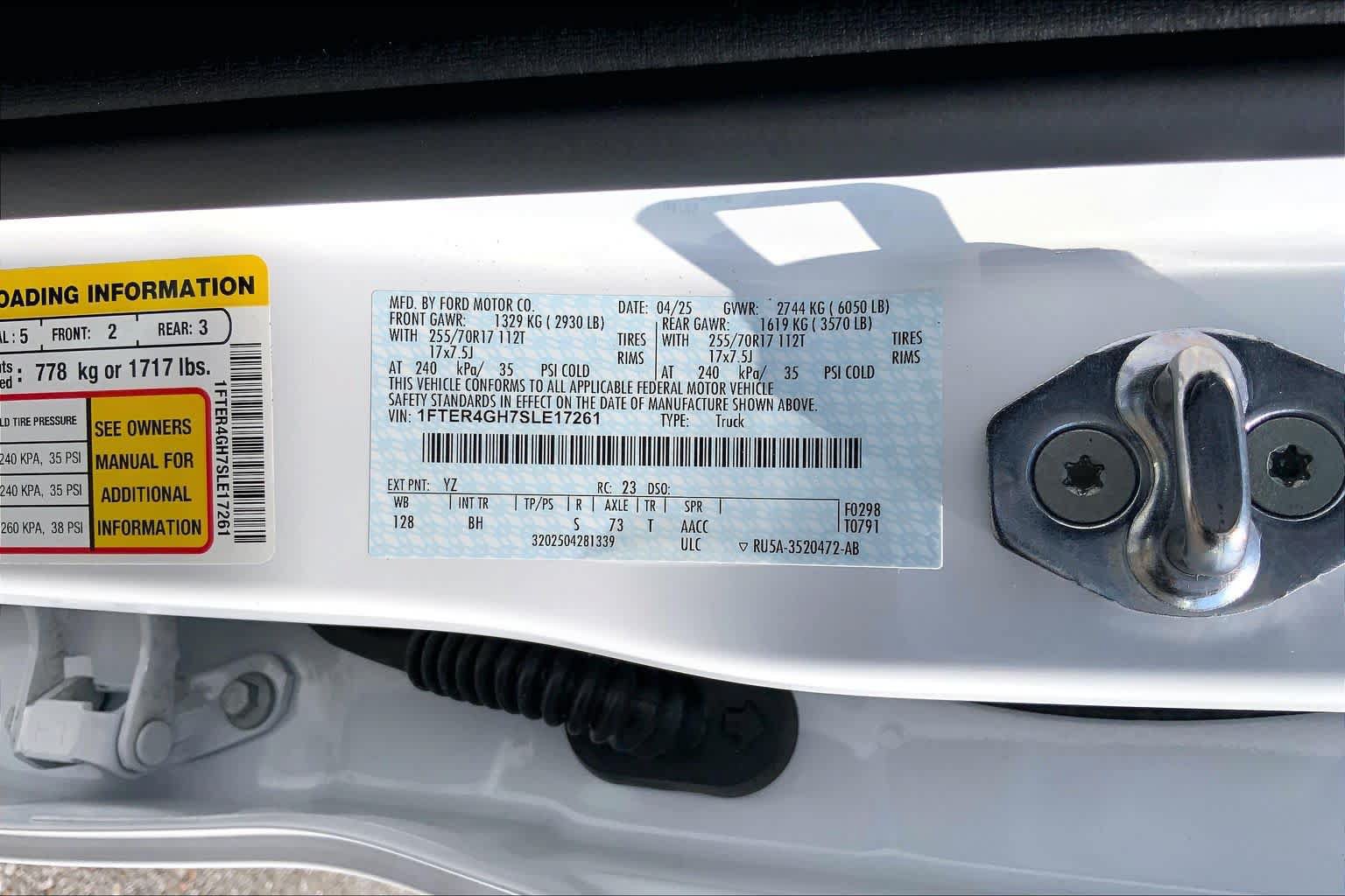 Certified 2025 Ford Ranger XLT w/ Equipment Group 301A High RWD image 34