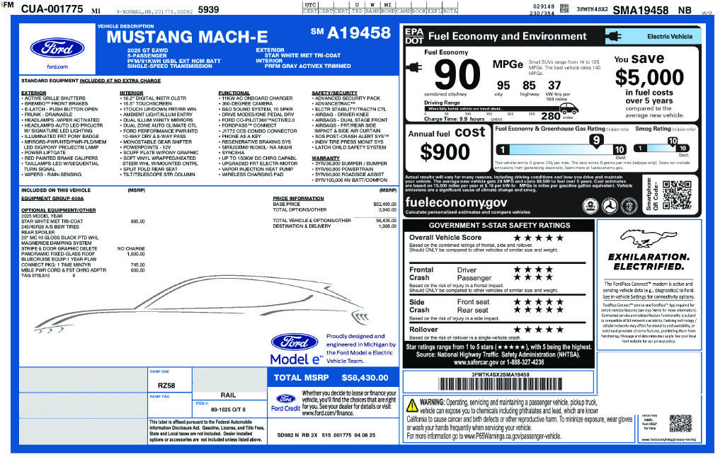 Certified 2025 Ford Mustang Mach-E GT AWD/4WD image 40