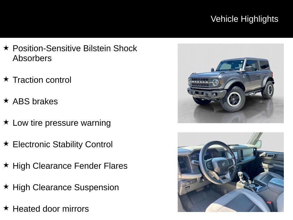 Certified 2022 Ford Bronco Black Diamond w/ Sasquatch Package AWD/4WD image 21