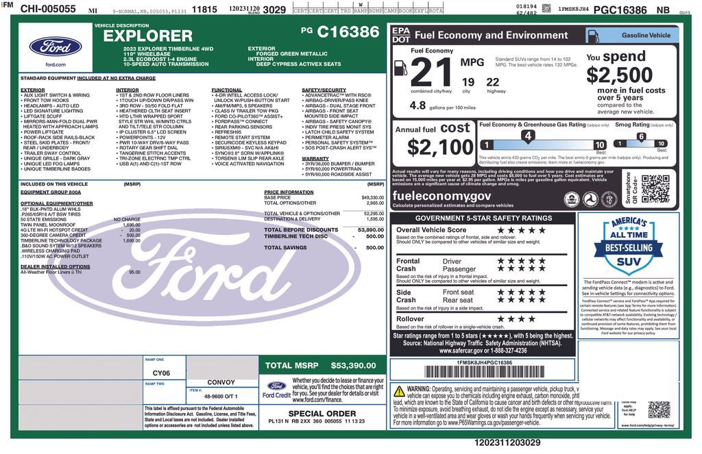 Certified 2023 Ford Explorer Timberline w/ Timberline Technology Package image 28
