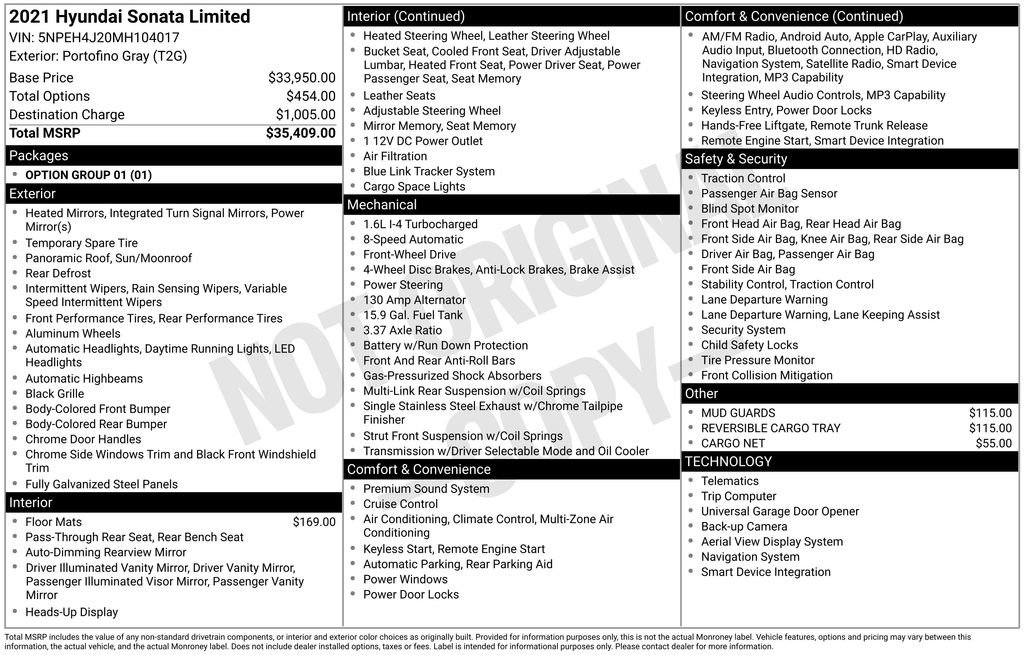 Used 2021 Hyundai Sonata Limited FWD image 7