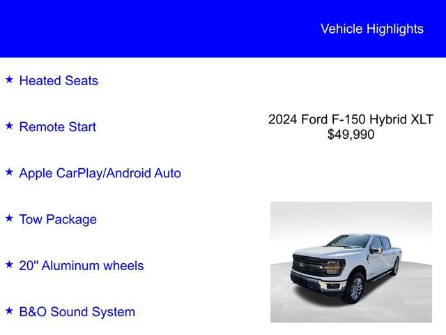 Certified 2024 Ford F150 XLT w/ Equipment Group 303A High AWD/4WD image 2