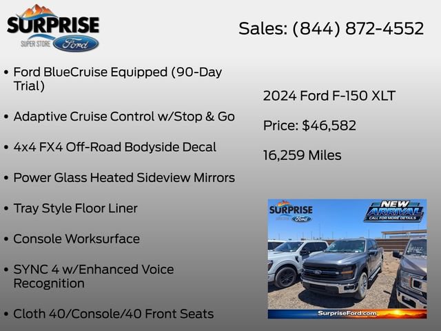 Certified 2024 Ford F150 XLT w/ Equipment Group 302A MID AWD/4WD image 23