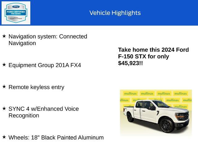 Certified 2024 Ford F150 STX w/ Equipment Group 201A FX4 image 18