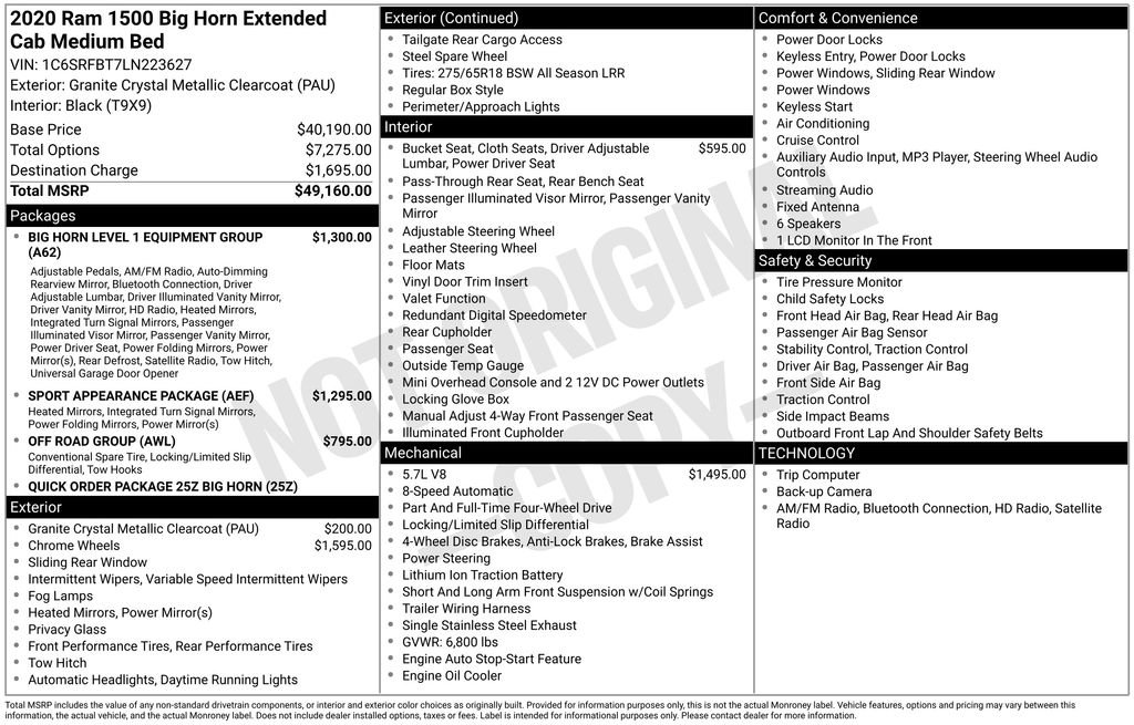 Used 2020 RAM 1500 Big Horn image 14