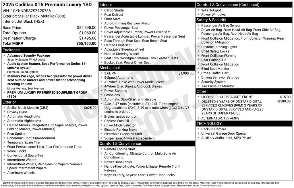 Used 2025 Cadillac XT5 Premium Luxury image 36