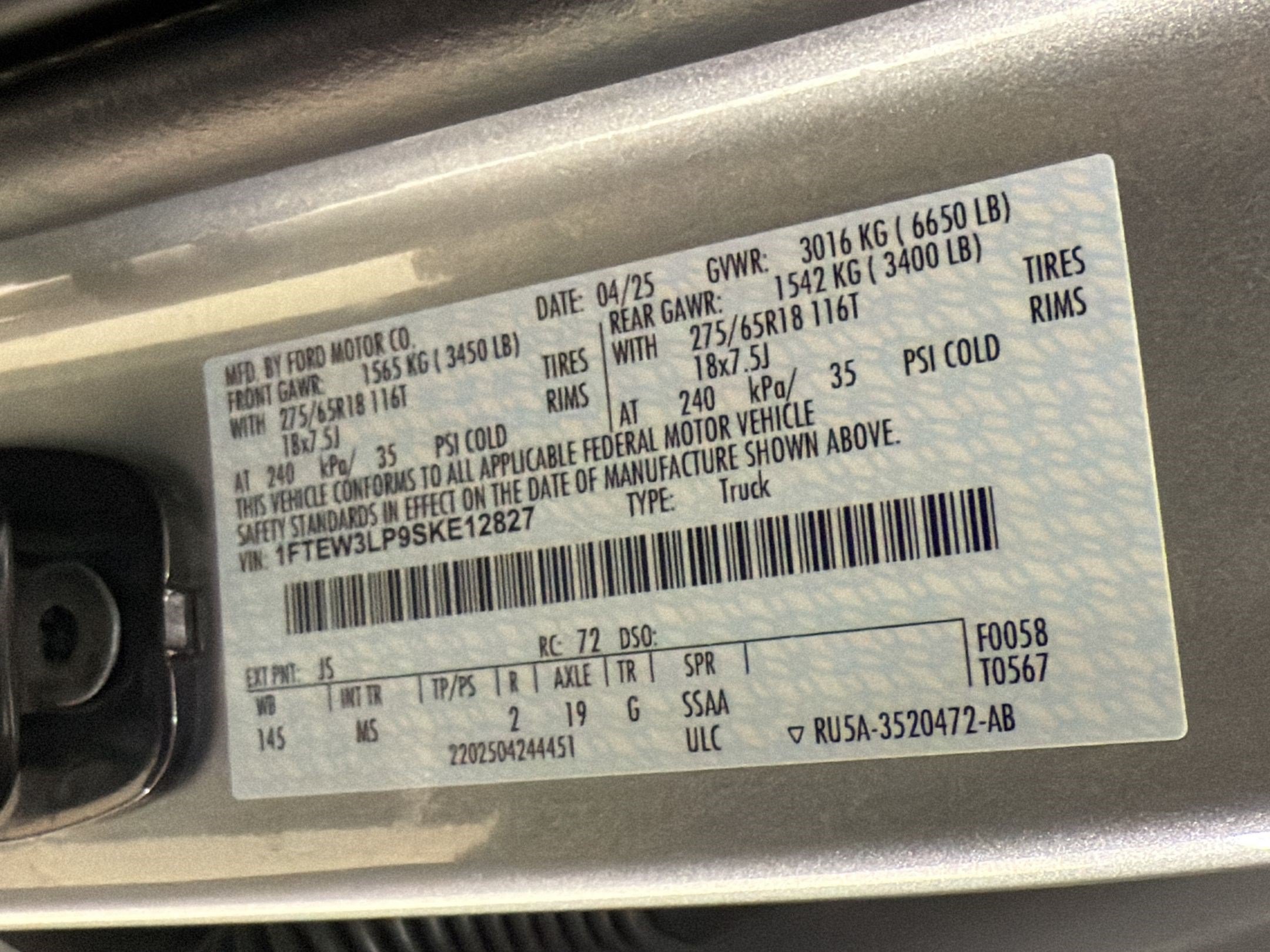 Certified 2025 Ford F150 XLT w/ Equipment Group 301A Standard AWD/4WD image 23