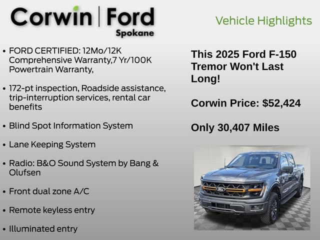 Certified 2025 Ford F150 Tremor AWD/4WD image 7