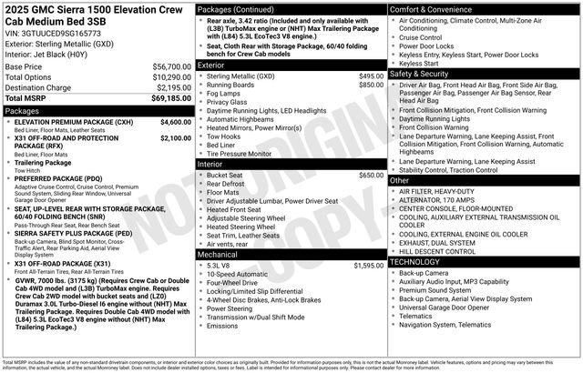 Used 2025 GMC Sierra 1500 Elevation w/ Elevation Premium Package image 38