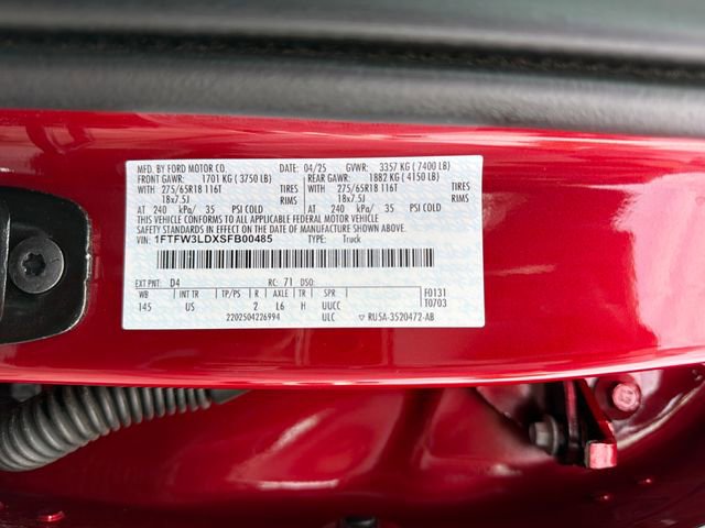 Certified 2025 Ford F150 XLT w/ Equipment Group 301A Standard AWD/4WD image 32