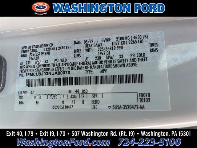 Certified 2022 Ford Escape Titanium AWD/4WD image 21