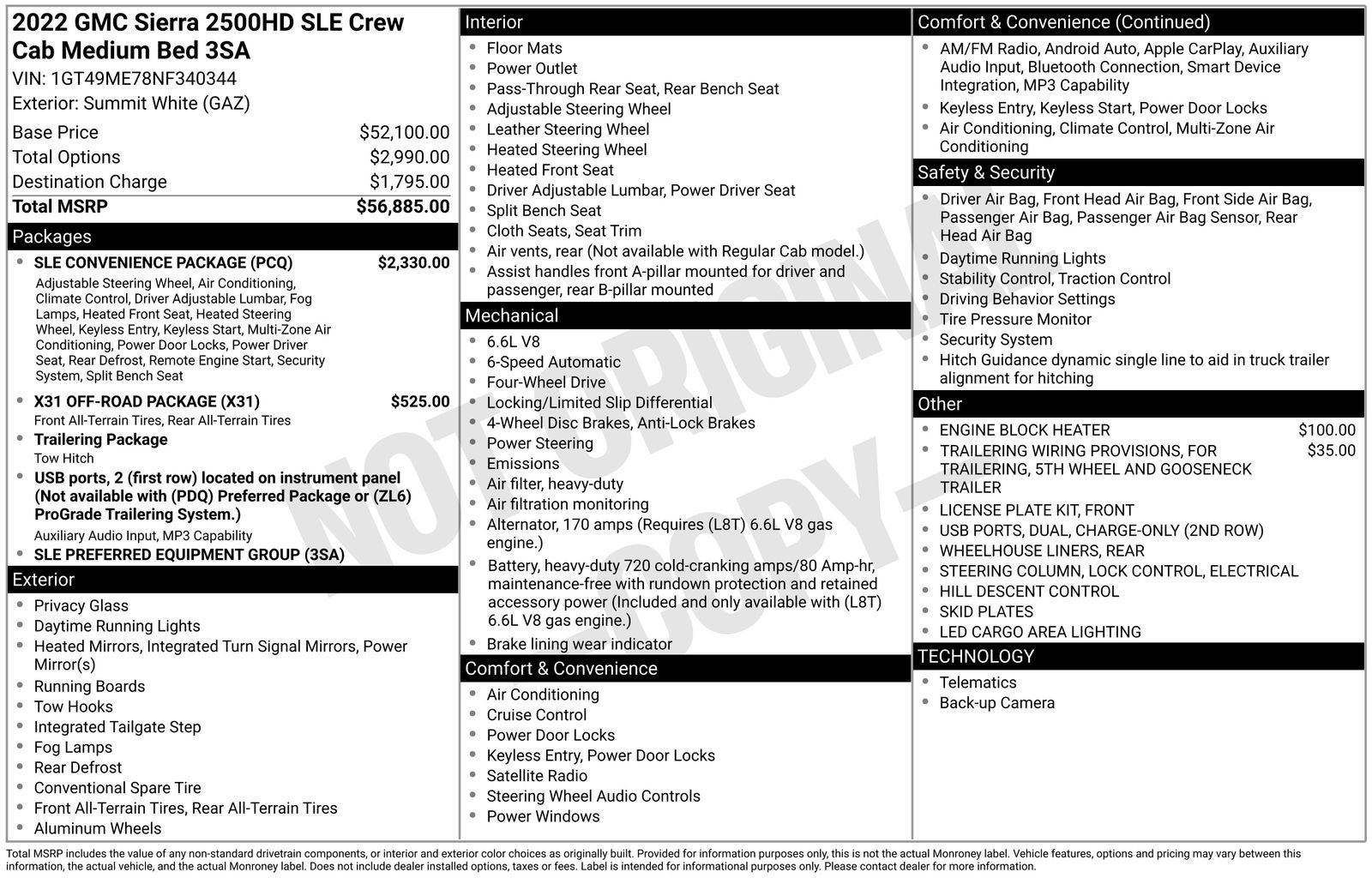 Used 2022 GMC Sierra 2500 SLE w/ SLE Convenience Package AWD/4WD image 17