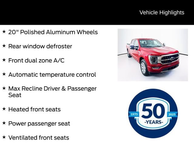 Certified 2021 Ford F150 Platinum w/ Equipment Group 701A High AWD/4WD image 16