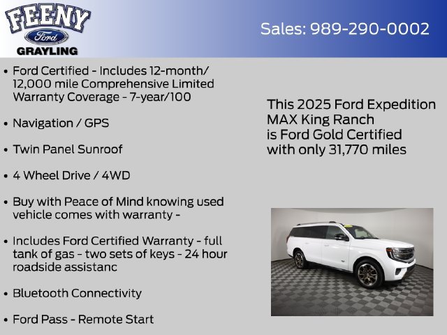 Certified 2025 Ford Expedition Max King Ranch AWD/4WD image 4